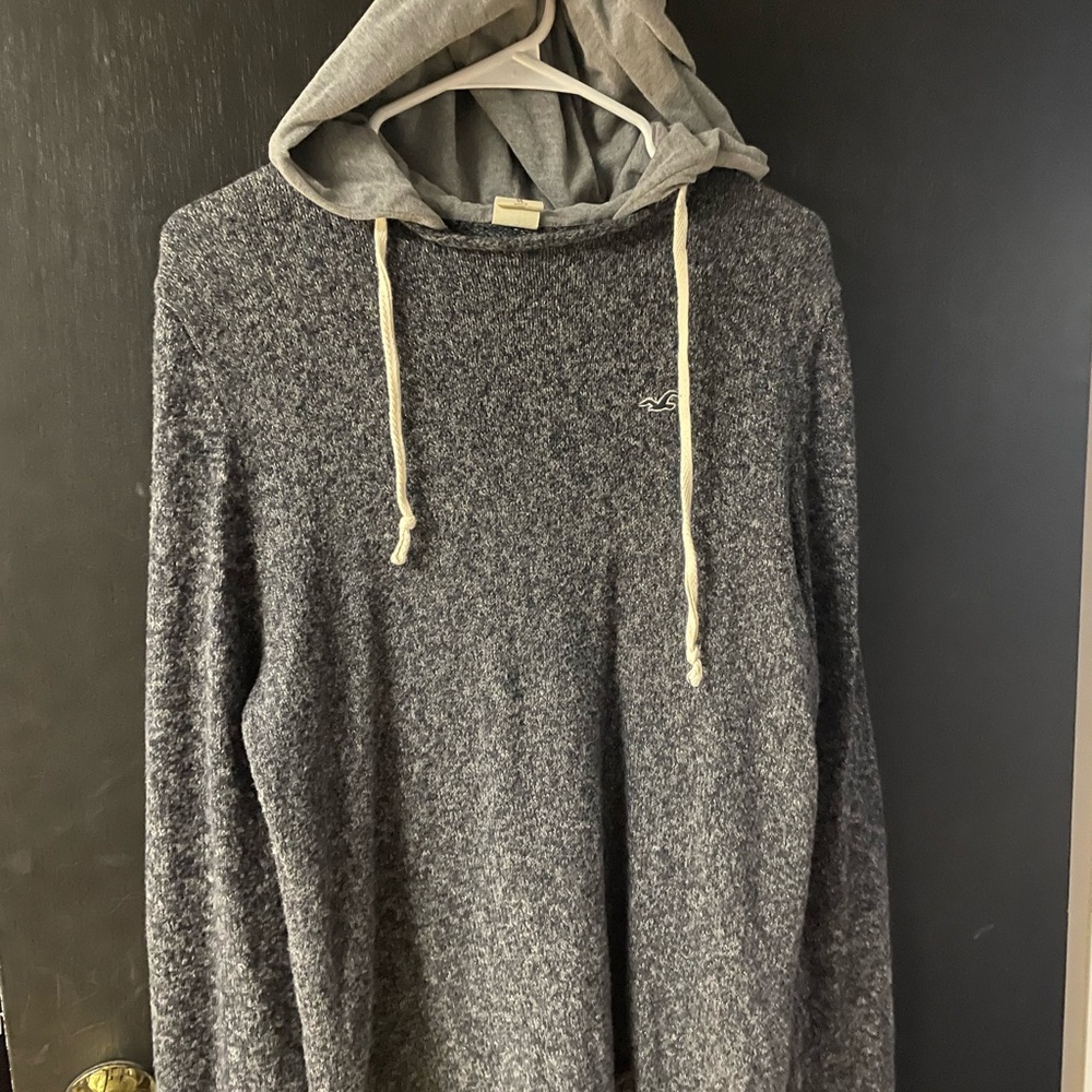 Vintage Hollister gray long sleeve hooded shirt